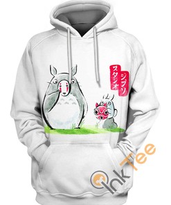 Totoro Ghibli Masks All Over Print Hoodie in 3D