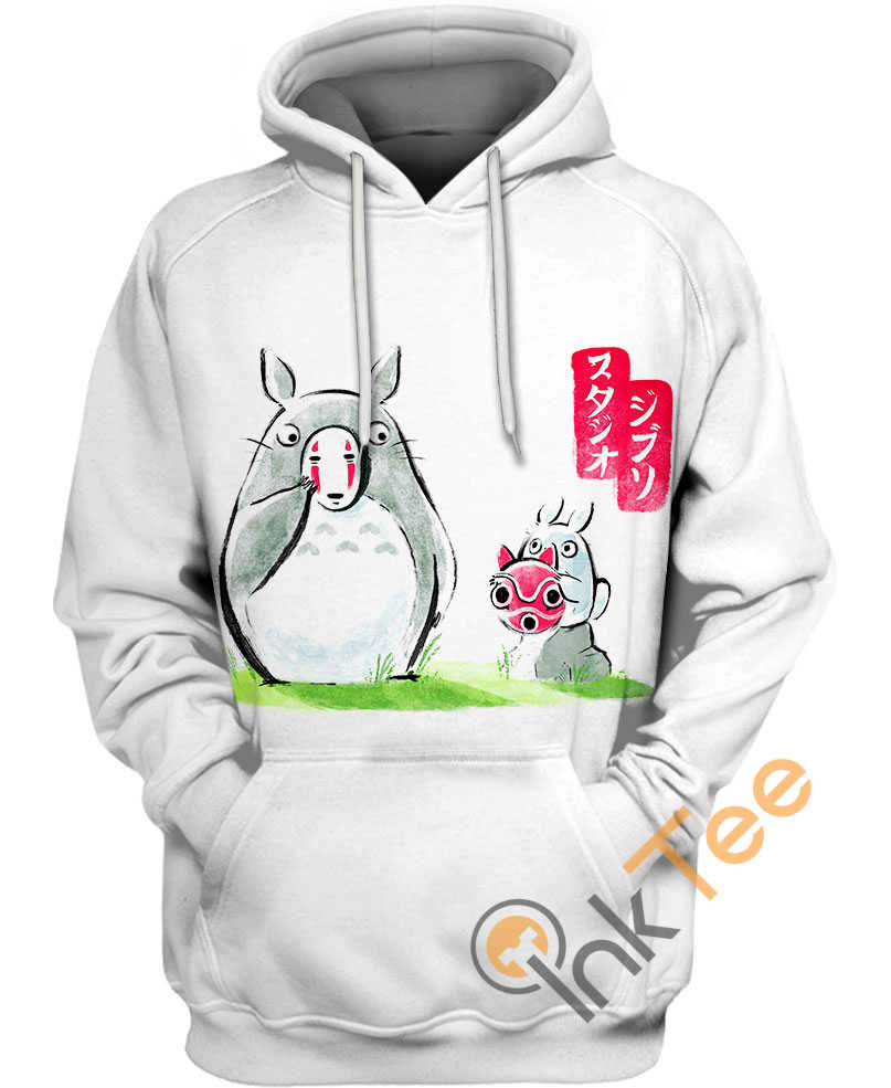 Totoro Ghibli Masks All Over Print Hoodie in 3D