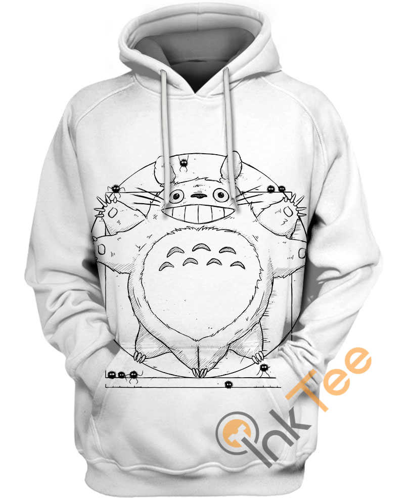 Totoro Vitruvian Hoodie with 3D Print