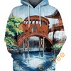 Totoro and the Catbus Hoodie with 3D Print
