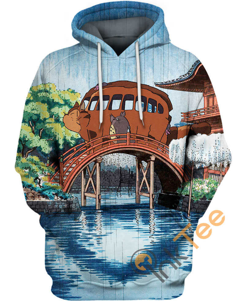 Totoro and the Catbus Hoodie with 3D Print