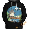 Totoro in the Woods Print Hoodie in 3D Design