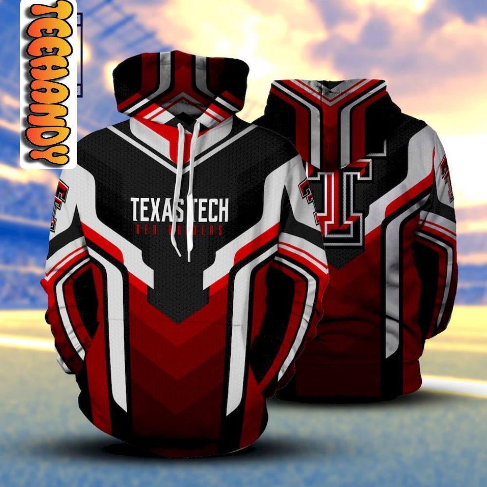 Touchdown in Style with Texas Tech Red Raiders Football NCAA 3D Hoodie