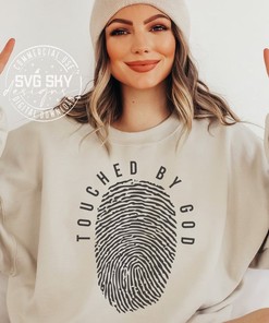 Touched By God Christian T-Shirt with Religious Design And Higher Power