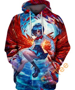 Touka Kirishima Tokyo Ghoul Hoodie with 3D Design
