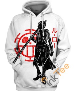 Trafalgar Law Ink Style Hoodie with 3D Print