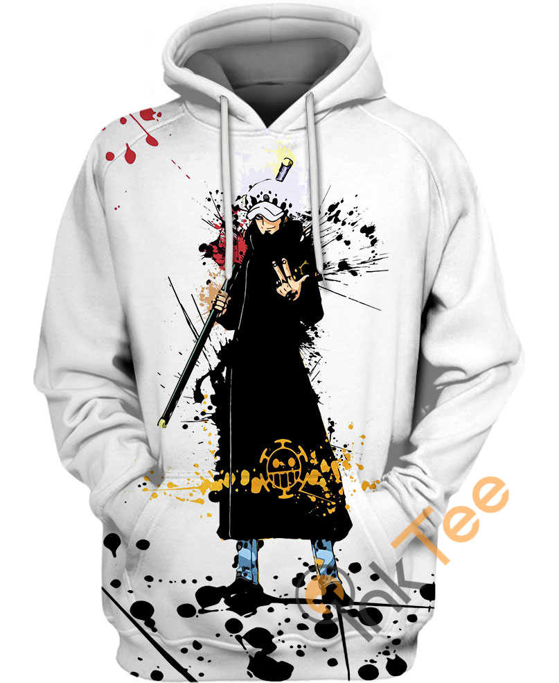 Trafalgar Law in Watercolor Style Hoodie with 3D Print