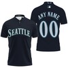 Travel in Style with Seattle Mariners Any Name 00 2020 Majestic Navy Jersey Polo Shirt in 3D