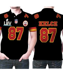 Travis Kelce 87 Kansas City Chiefs Super Bowl Red Polo Shirt - Game Jersey Style - Perfect Gift for Kelce Lovers
