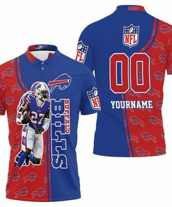Tredavious White #27 Buffalo Bills AFC West Division Champions Personalized 3D All Over Print Polo Shirt