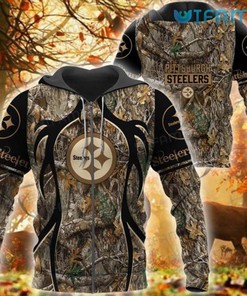 Tree Covered Camo Hunting - Steelers All Over Print Hoodie