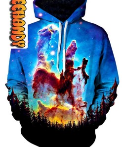 Tree Space Unisex All Over Print 3D Hoodie with Tree Print