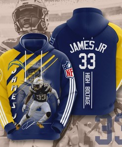 Trendy All Over Print 3D Hoodie for Los Angeles Chargers Fans with Custom Sport Design