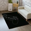 Trendy Crewneck Sweatshirt for Gaming Boys: 3D Printed Carpets with Player Design - Non-Slip for Playrooms and Bedrooms