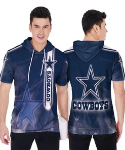 Trendy Dallas Cowboys Logo Grey Vapor Pattern 3D Printed Polo Shirt for NFL Enthusiasts