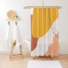 Trendy Earth Colors Abstract Shower Curtain Minimalist Art Curtain with Extra-Durable and Waterproof Eco
