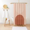 Trendy Minimalist Earth Colors Abstract Shower Curtain Unique Art Curtain with Waterproof and Extra-Durable Eco