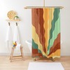 Trendy and Colorful Boho Shower Curtain - Featuring Eco-Friendly Material and Unique Abstract Design - Includes Hooks!