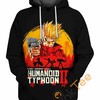 Trigun Red Anime Hoodie 3D Print All Over