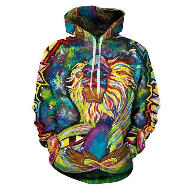 Trippy Rafiki Disney Hoodie 3D Print All Over