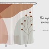 Tropical Flower Plant Shower Curtain with Hook and Home Decor.