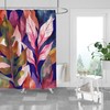 Tropical Foliage Shower Curtain Set with Coordinating Towels and Mat