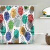 Tropical Monstera Shower Curtain | Blue Green Plant Fabric | Home Bath Decor | Nature Theme | House Warming Gift