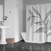 Tropical Palm Leaf Shower Curtain, Add a Chic Botanical Touch to Your Bathroom Decor