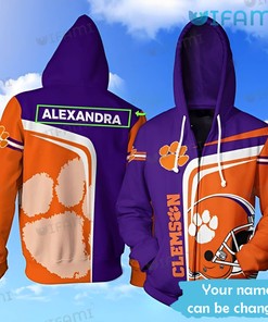 Tropical Patterns Clemson Tigers All Over Print 3D Hoodie
