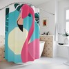 Tropical Pink Flamingo Turquoise Blue Shower Curtain | Disney Blanket Shower Curtain | Unique Shower Curtains