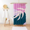 Tropical Shower Curtain, Colorful Boho Decor, Abstract Bath Art, Eco-Friendly Material