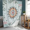 Tropische Bloemen Shower Curtain | Botanical Summer Flowers | Waterproof Fabric Bathroom Curtain