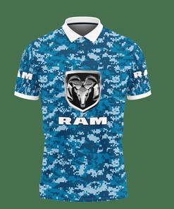 Try Bold Blue: 3D Printed Ram Trucks Nct-Ht Polo Shirt Ver 1