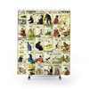 Tsunajima Kamekichi's Fashionable Melange Shower Curtain | Japanese print from 1887 | Vintage Bathroom Shower Curtains