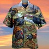 Turn Heads with Turkey All Over Polo Shirt in Unique 3D Print Design
