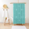 Turquoise Boho Shower Curtain, Colorful Bathroom Decor, Eco-Friendly Material