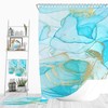 Turquoise Mist Shower Curtain with Matching Bath Mat and Towel Options