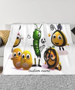 Two Layers Fleece Disney The Hive Blanket for Kids and Adults