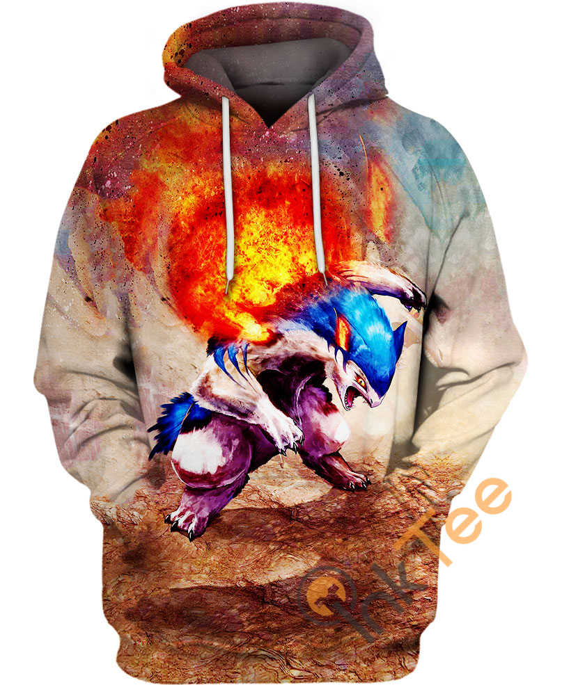 Typhlosion Pokemon Hoodie 3D Print All Over