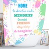 Typography Home Is Where The Heart Is Shower Curtain Set with Custom Bath Accessories