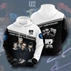 U2 Rock Band Music Custom Hoodie 3D Print All Over