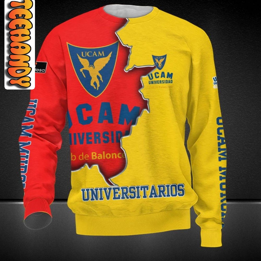 UCAM Murcia All Over Print 3D Hoodie with Team Logo - Image 2