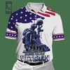 US Veteran Honor the Fallen Unisex White Polo Shirt, Stand Up for Veterans