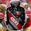 USA Flag All Over Print Hoodie 3D San Francisco 49ers Gifts For Fans