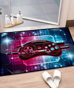 USA Flag Gamer Rug for Boys Bedroom with Crystal Floor Polyester Mat
