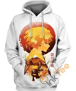 Ukiyo e Breath of Thunder Hoodie with 3D Design