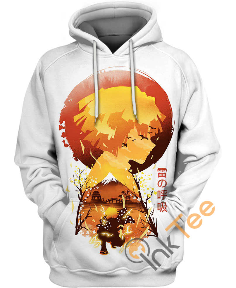 Ukiyo e Breath of Thunder Hoodie with 3D Design