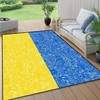 Ukraine Flag National Blue Yellow Kids Rug, Indoor Non-Slip Area Rugs, Machine Washable Breathable Durable Carpet