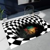 Ultra Durable Personalized 3D Zebra Rug - A Cool Black Hole Stereo Vision Rug with Optical Illusion