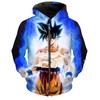 Ultra Instinct Goku All Over Print 3D Hoodie in Zip-Up Style